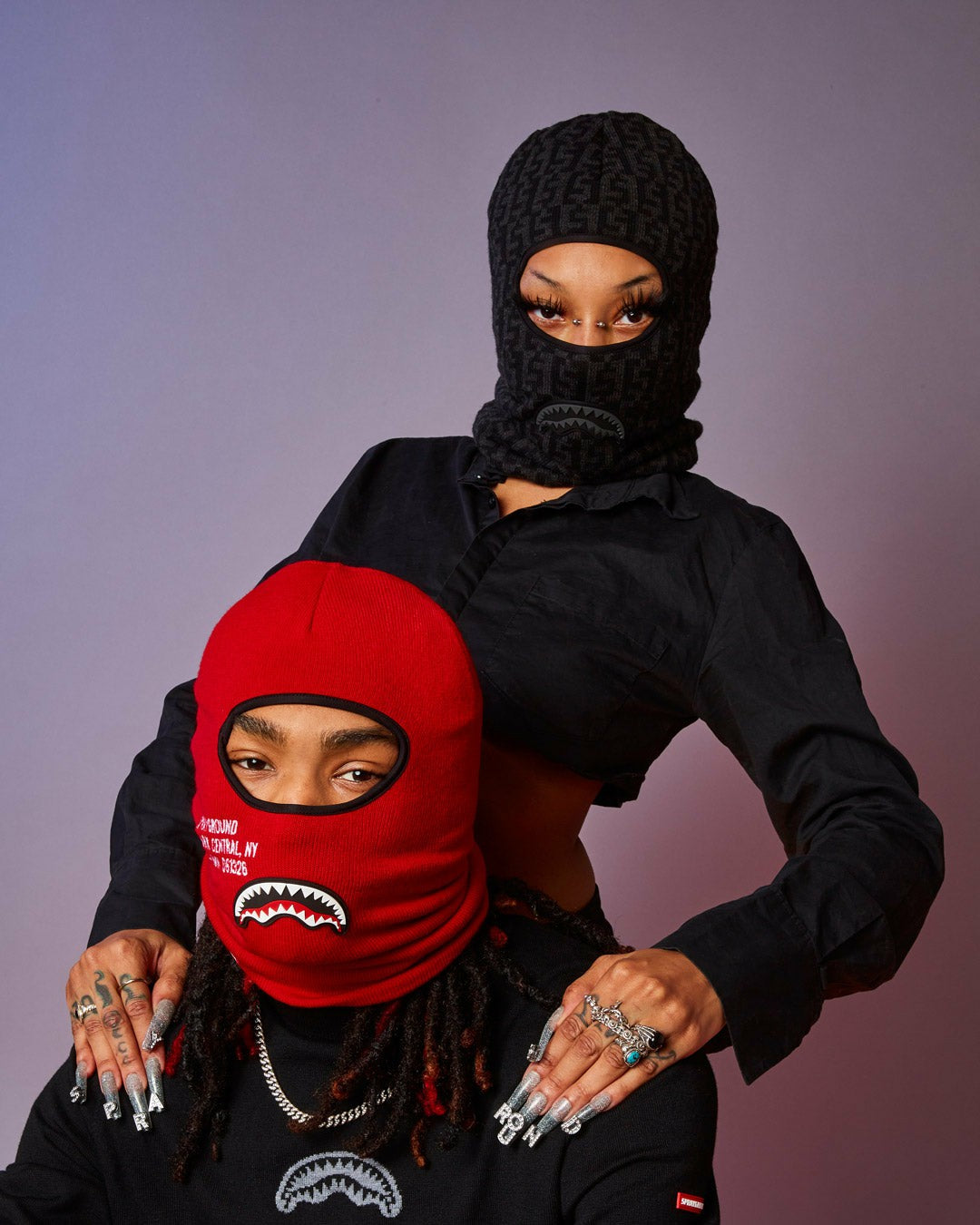 Sprayground - CASHIN CHECKS SKI MASK (GRAY)