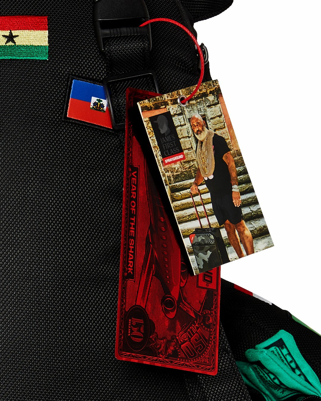 Sprayground - JAMES FIRST CLASS GLOBAL FLAGS MONEYBEAR BACKPACK