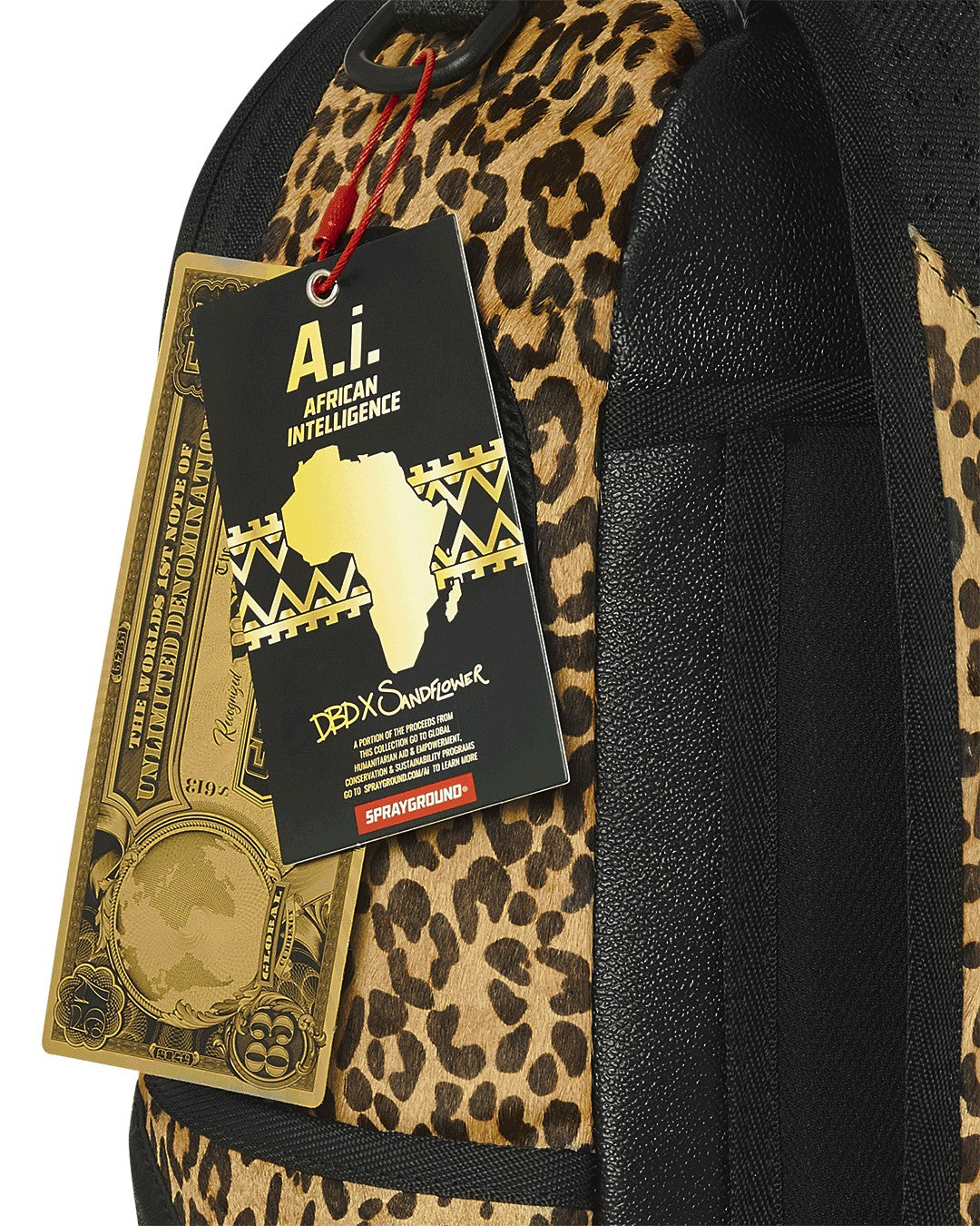 Sprayground - AFRICAN INTELLIGENCE 9 COURAGE LIVES ON BACKPACK - SANDFLOWER COLLAB