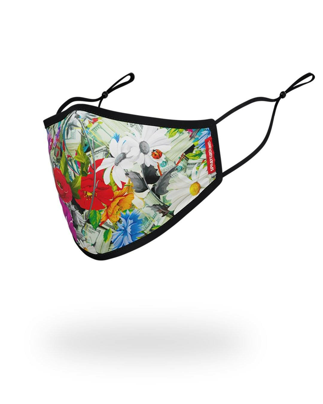 Sprayground - ADULT FLORAL MONEY FORM FITTING FACE MASK