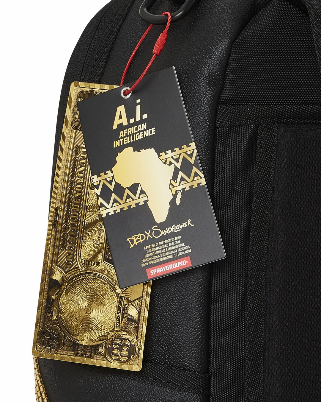 Sprayground - A.I.8 AFRICAN INTELLIGENCE GUILDED LEOPARD BACKPACK (DLXV)