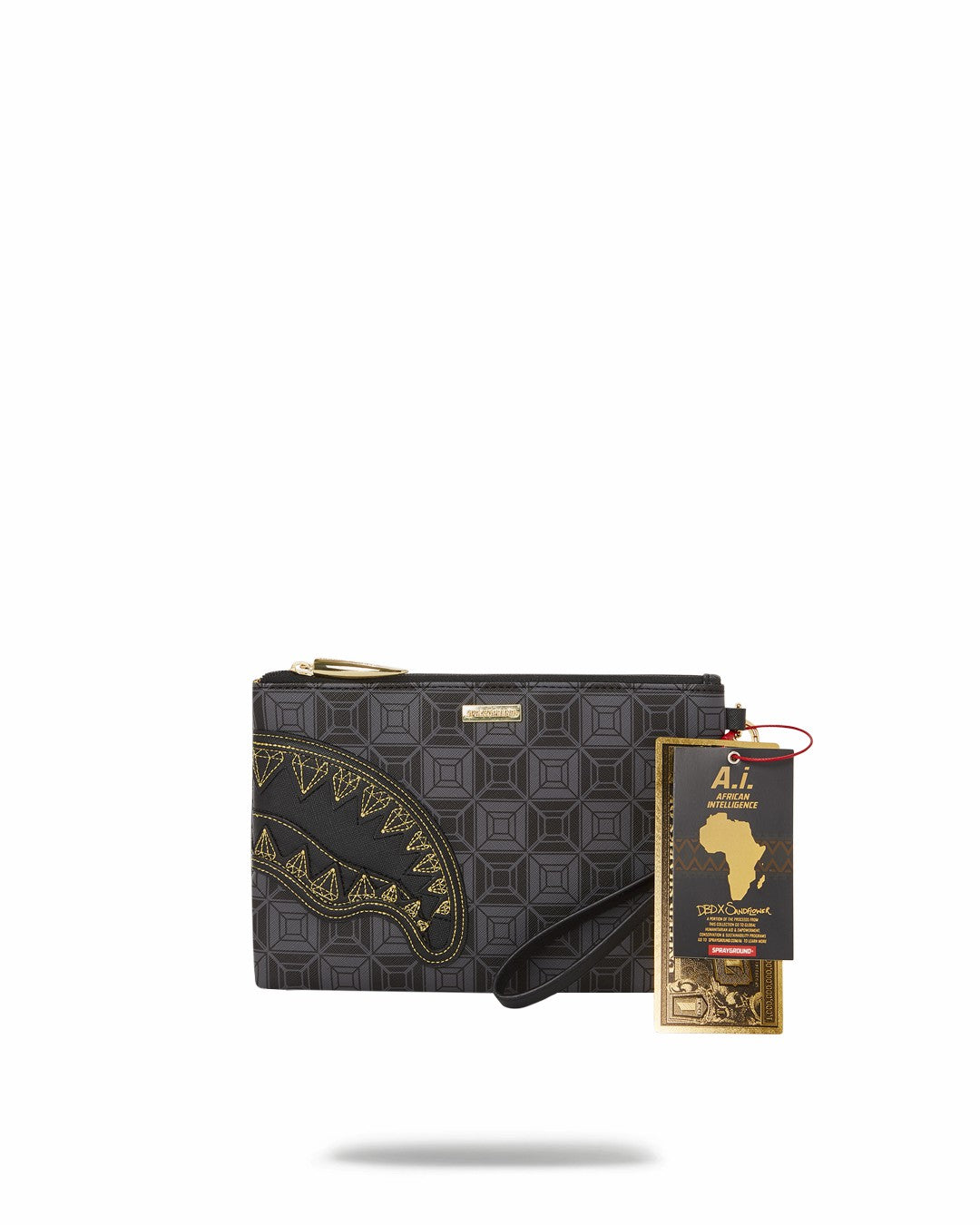 Sprayground - OBSIDIAN STUNNER A.i.6 SANDFLOWER COLLAB CROSSOVER CLUTCH