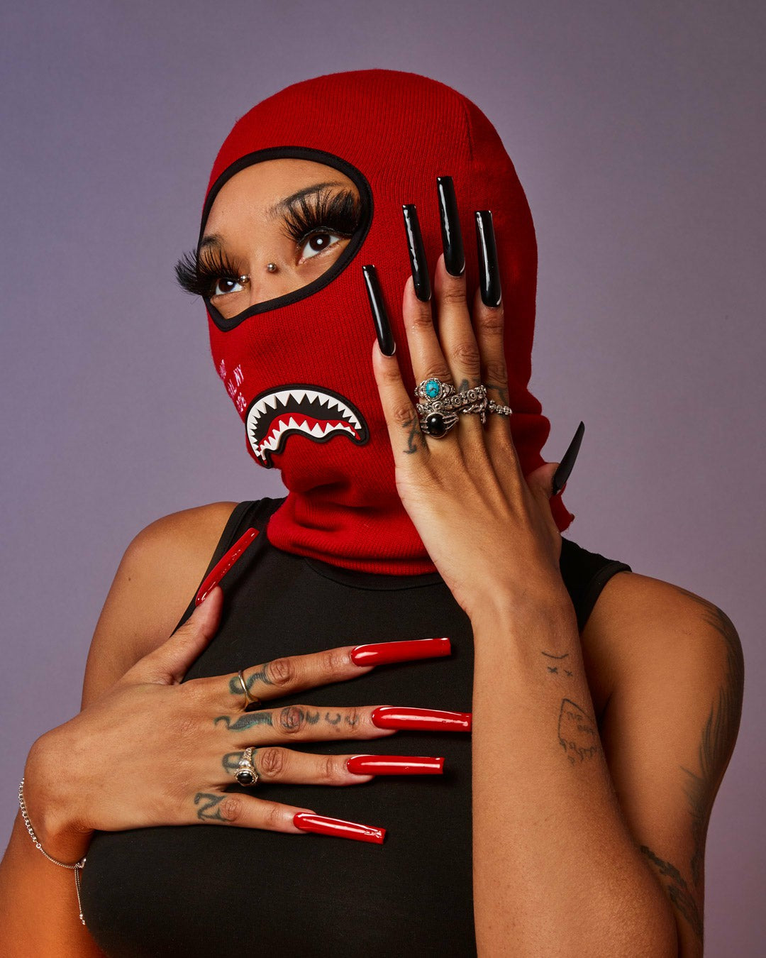 Sprayground - SHARK CENTRAL SKI MASK (RED)