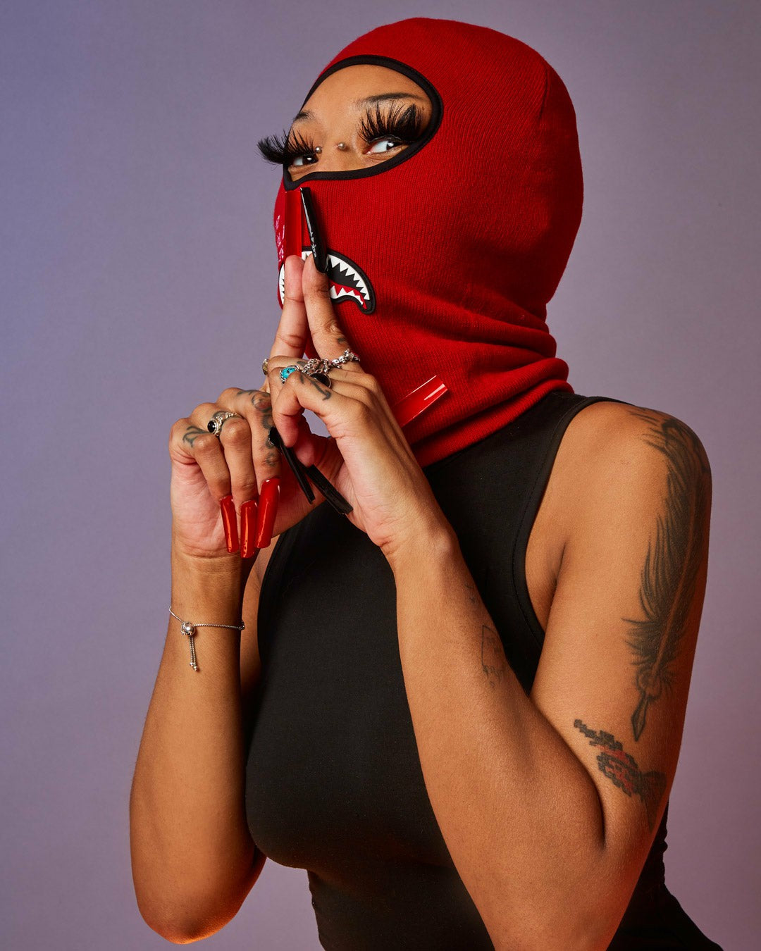 Sprayground - SHARK CENTRAL SKI MASK (RED)