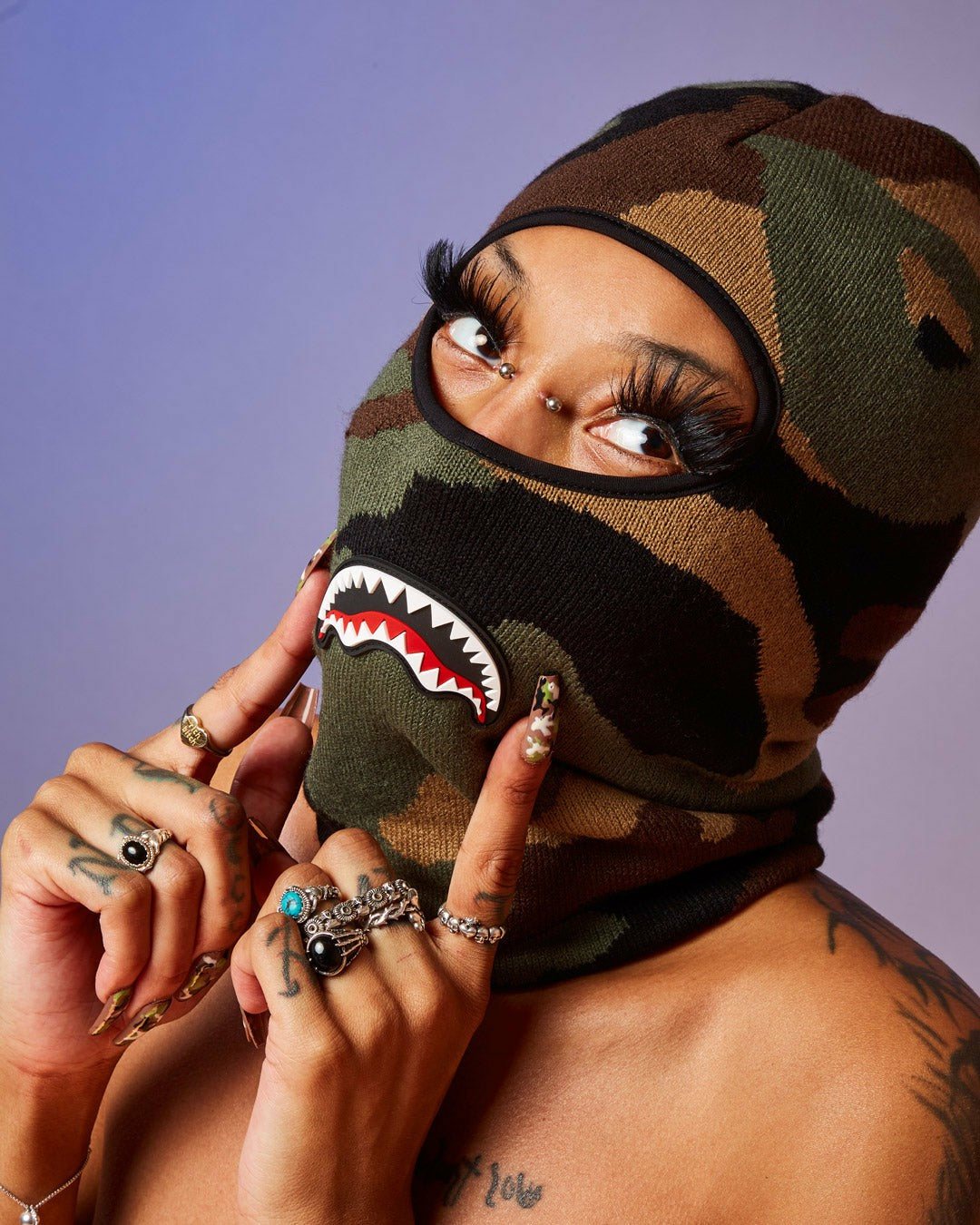 Sprayground - CAMO SHARK SKI MASK