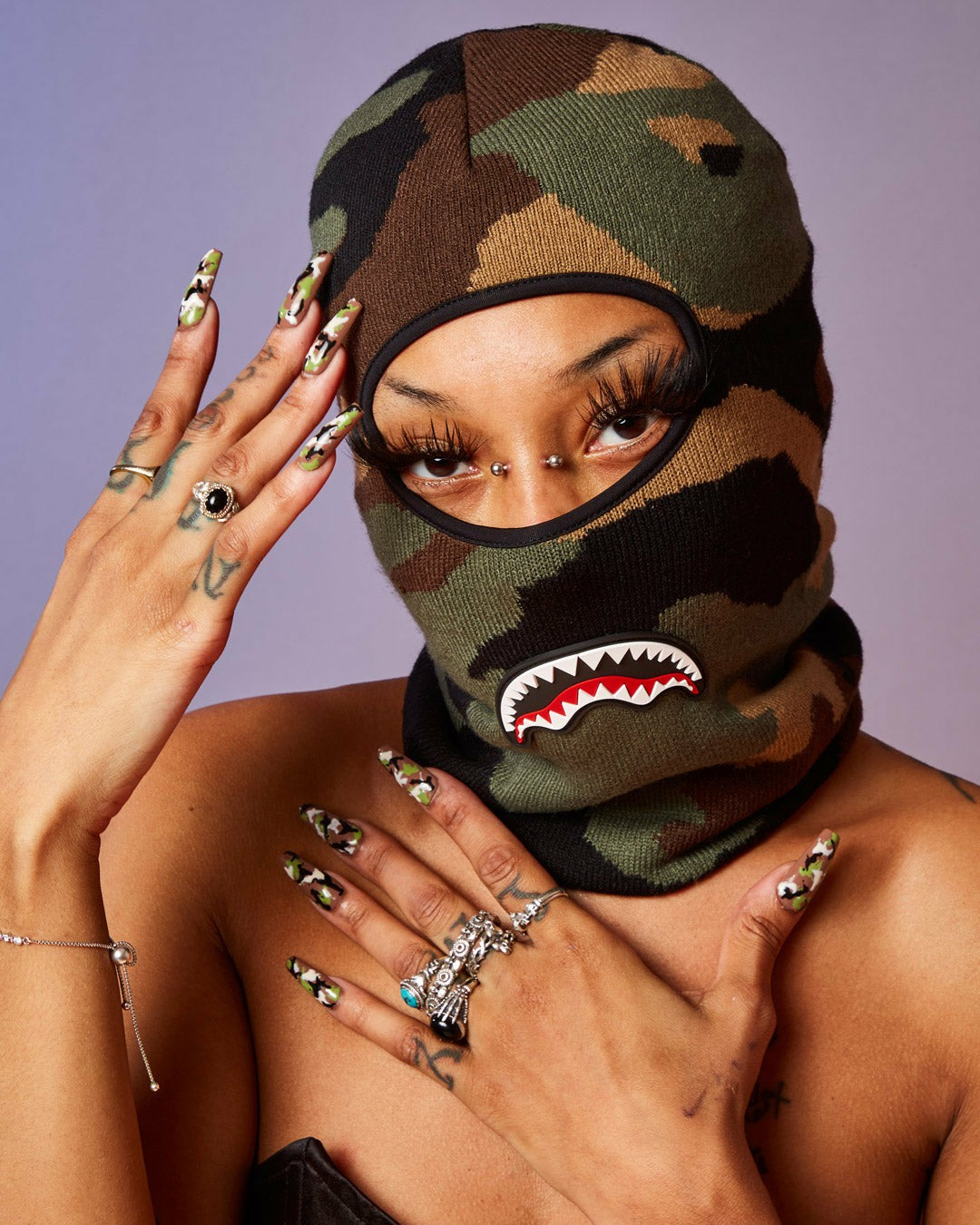 Sprayground - CAMO SHARK SKI MASK