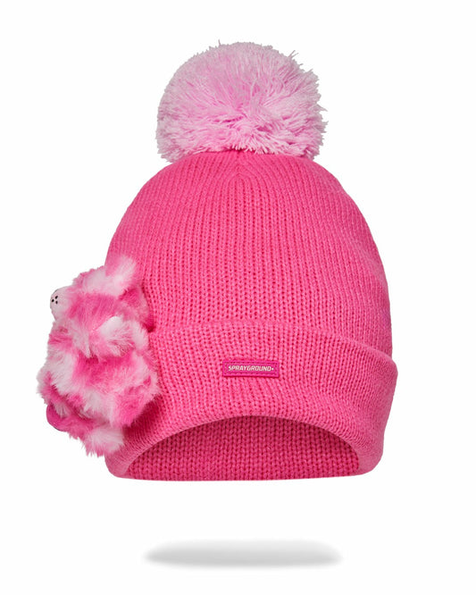 Sprayground - PINK LIL BEAR PUFF BEANIE