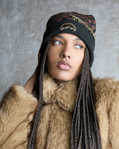 Sprayground - GOLD CHAIN CHECK BEANIE