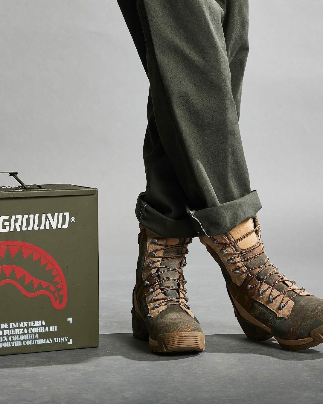 Sprayground - CAMO TERRAIN FUERZA COBRA PARATROOPER BOOTS - MADE IN COLOMBIA NUMBERE