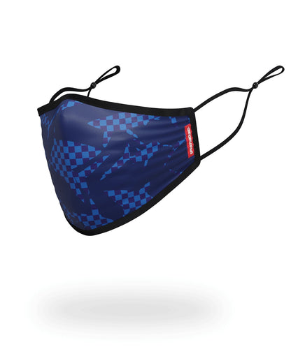 Sprayground - SHARK CHECK (BLUE) FACE MASK