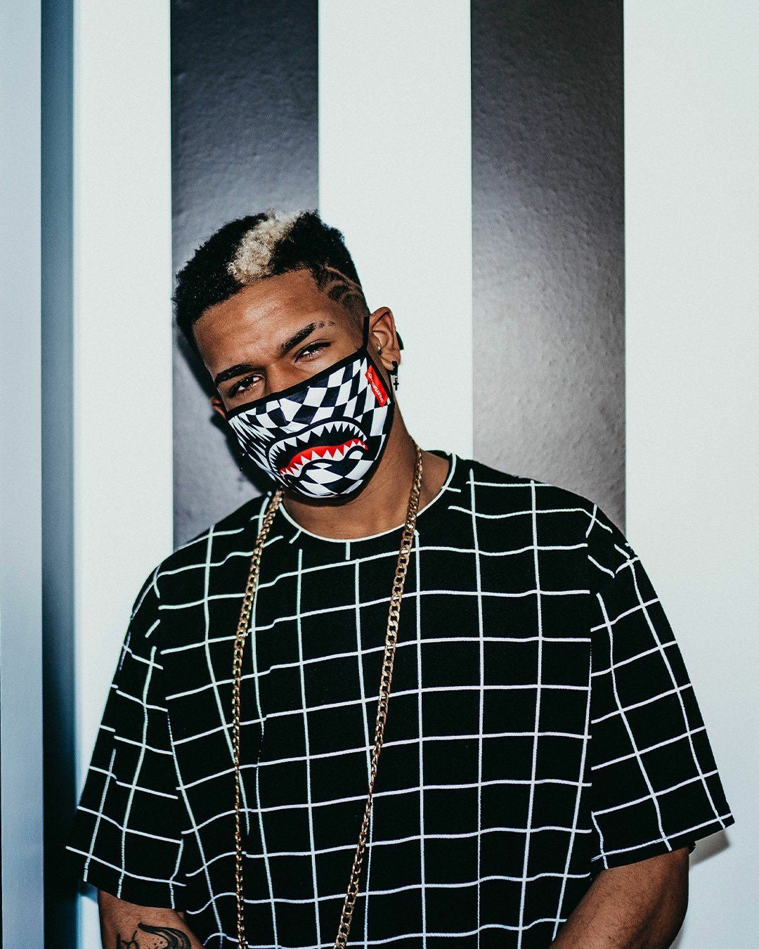 Sprayground - TRIPPY CHECK FACE MASK