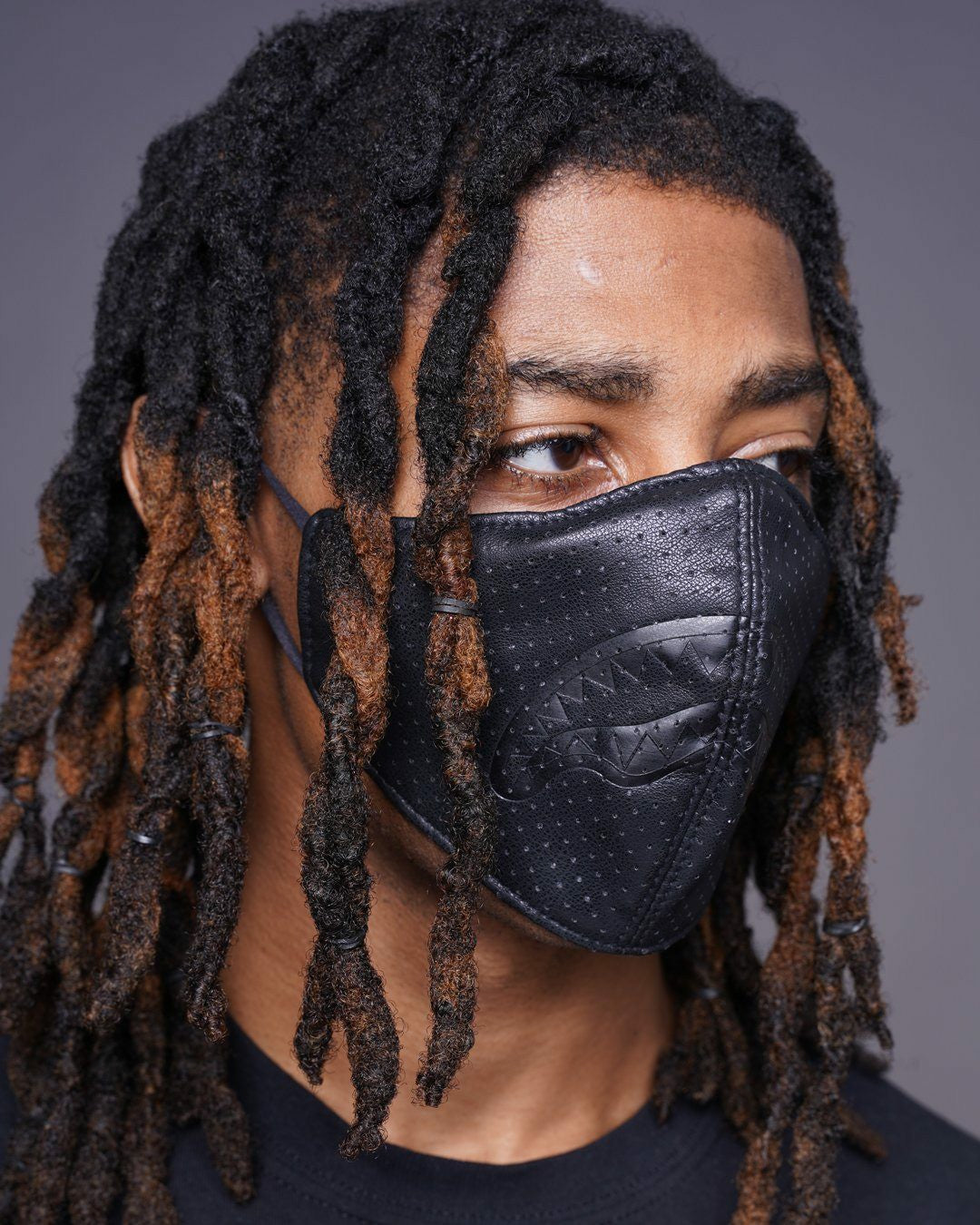 Sprayground - MIDNIGHT SHARK VEGAN LEATHER FACEMASK