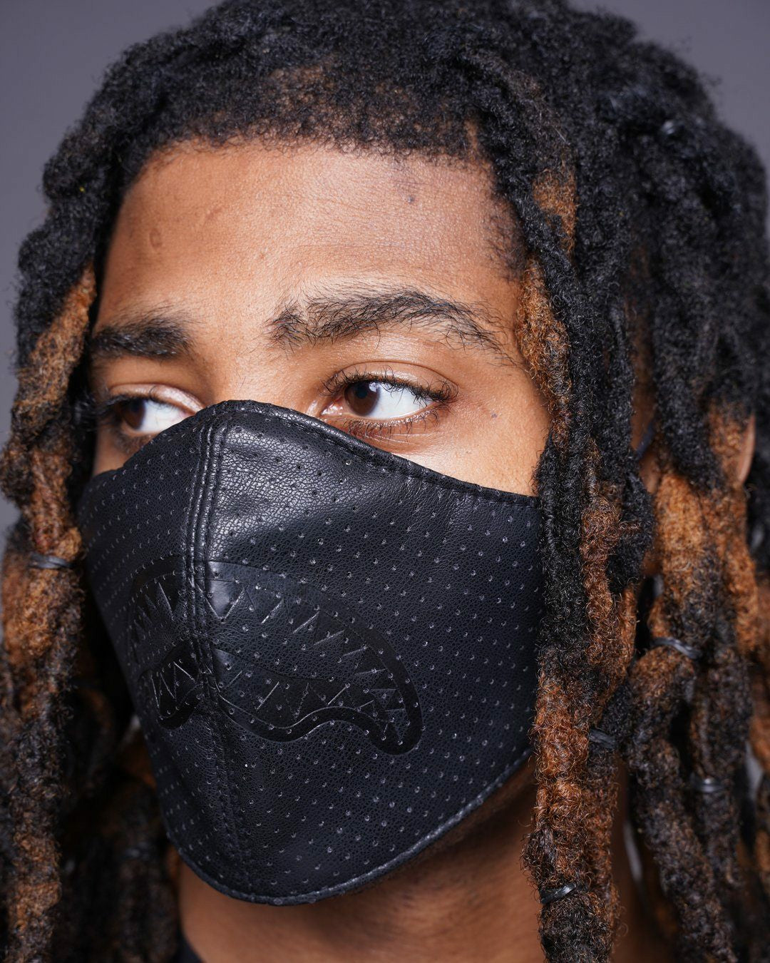 Sprayground - MIDNIGHT SHARK VEGAN LEATHER FACEMASK