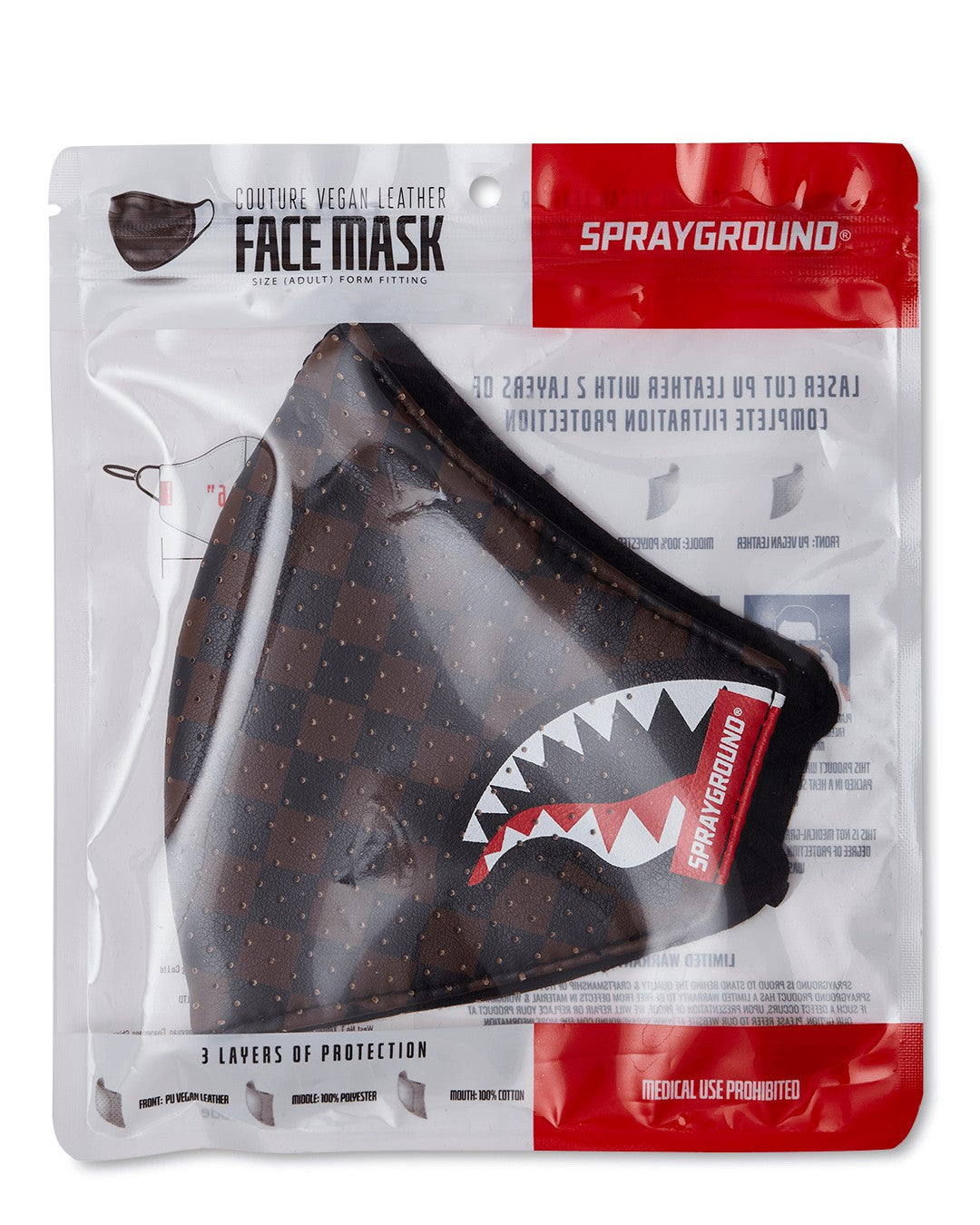 Sprayground - SHARKS IN PARIS VEGAN LEATHER FACE MASK