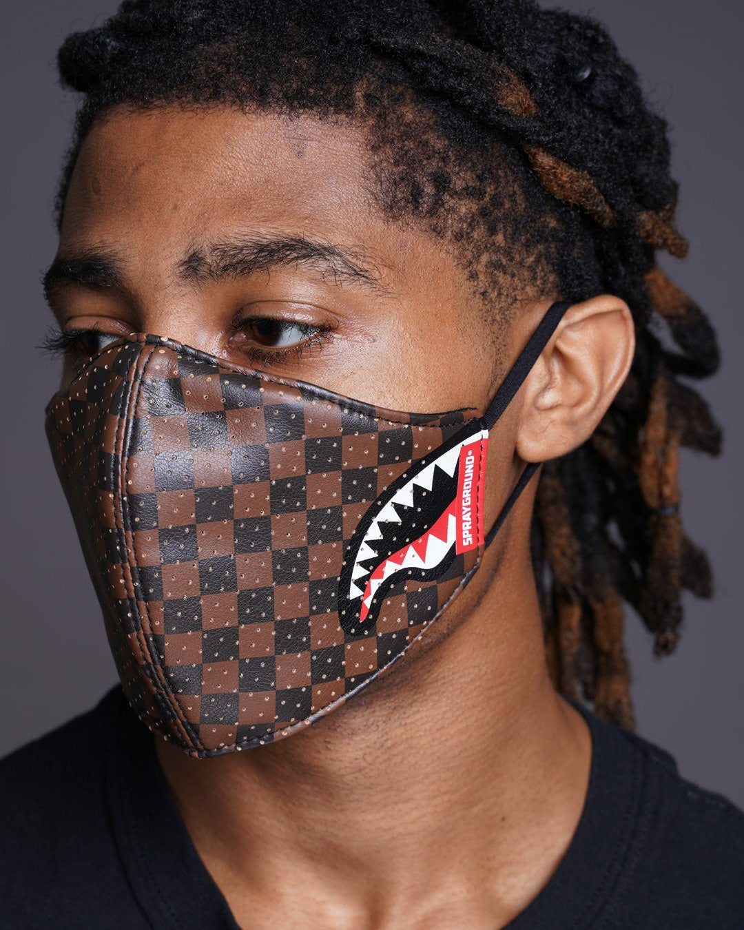 Sprayground - SHARKS IN PARIS VEGAN LEATHER FACE MASK