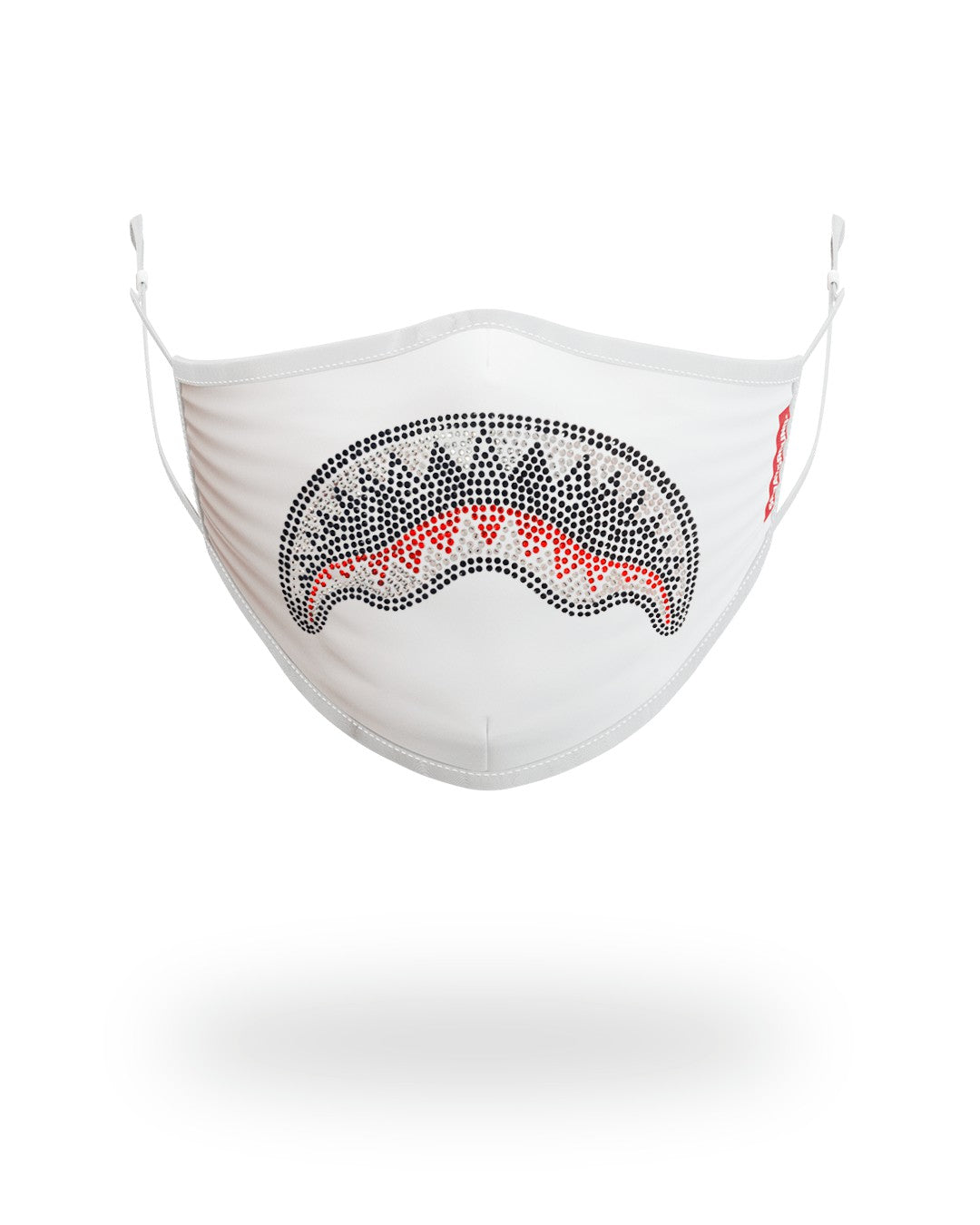 Sprayground - TRINITY DIAMOND SHARK (WHT) POLYESTER FACE MASK