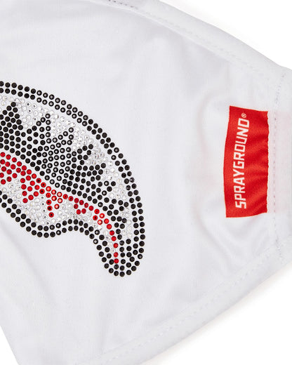 Sprayground - TRINITY DIAMOND SHARK (WHT) POLYESTER FACE MASK