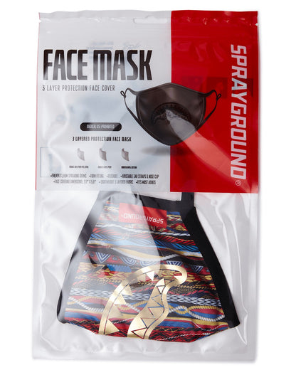 Sprayground - 1994 GOLD METALLIC SHARK POLYESTER FACE MASK
