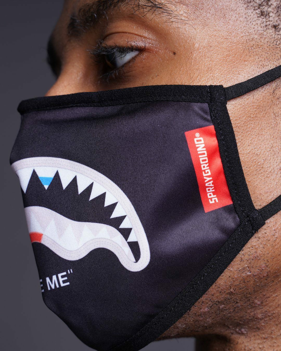 Sprayground - BITE ME SHARK (BLK) POLYESTER FACE MASK