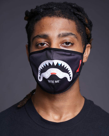 Sprayground - BITE ME SHARK (BLK) POLYESTER FACE MASK