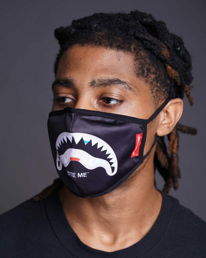 Sprayground - BITE ME SHARK (BLK) POLYESTER FACE MASK