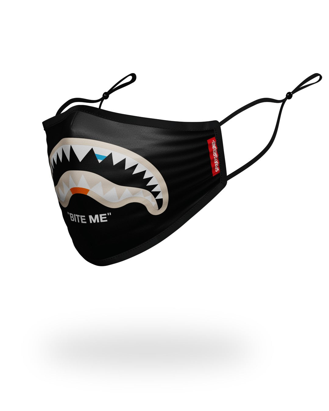 Sprayground - BITE ME SHARK (BLK) POLYESTER FACE MASK