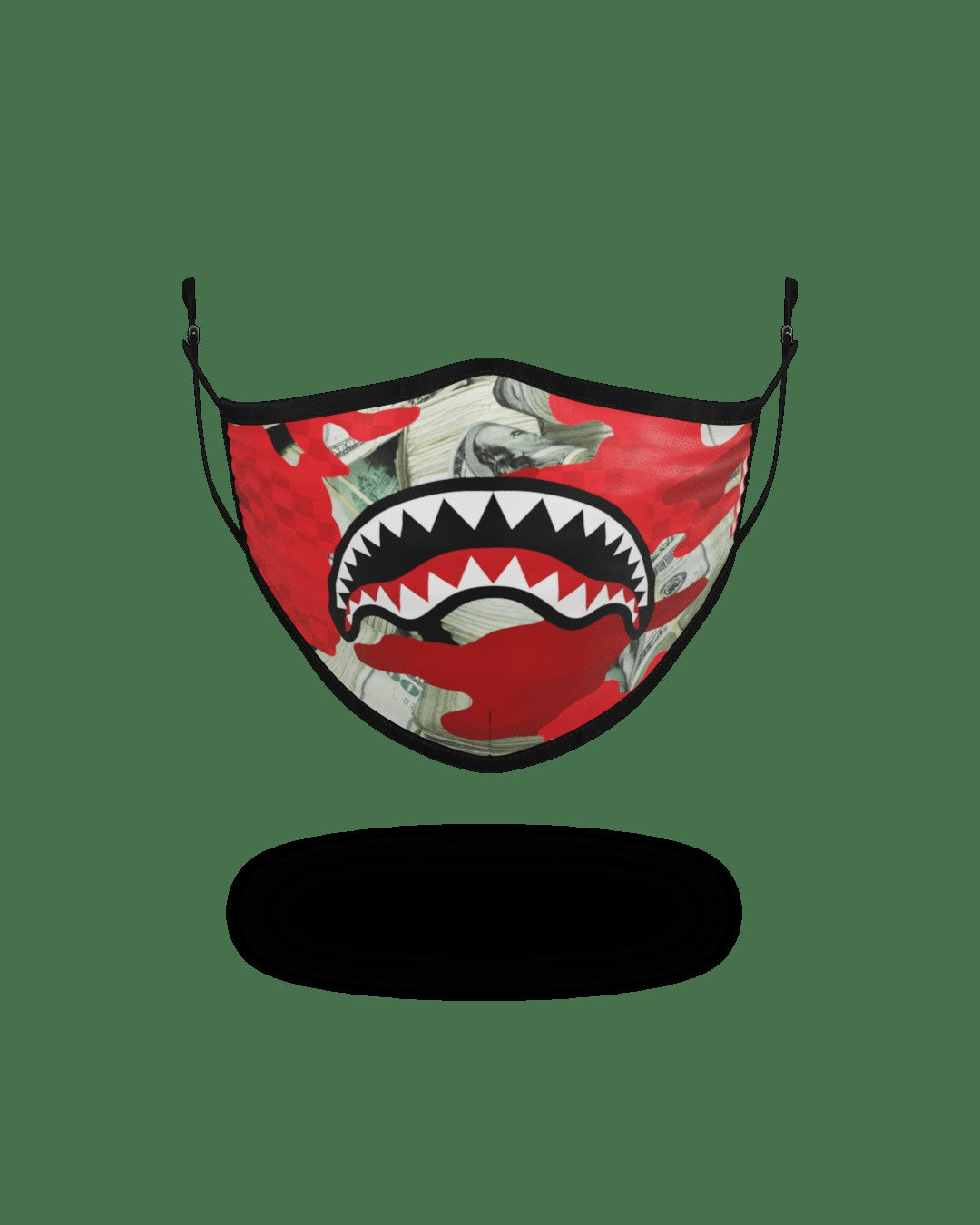 Sprayground - ADULT MONEY CAMO (RED) FORM-FITTING FACE MASK