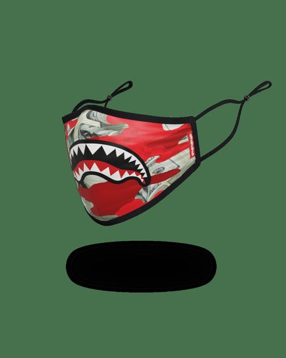 Sprayground - ADULT MONEY CAMO (RED) FORM-FITTING FACE MASK