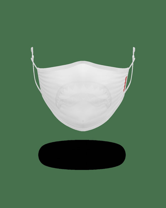 Sprayground - ADULT WHITE ON WHITE SHARK FORM-FITTING FACE MASK