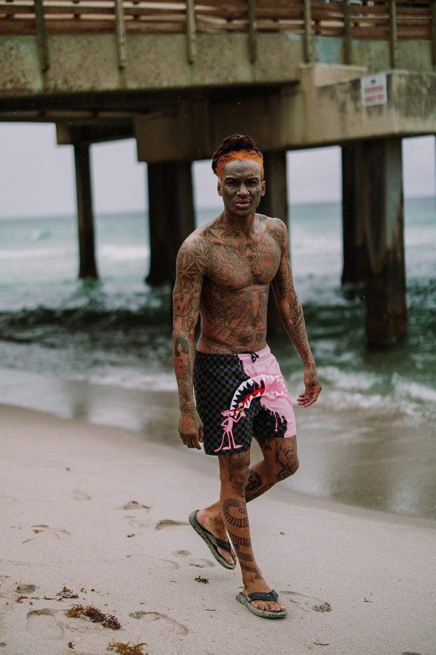 Sprayground - PINK PANTHER PINK PAINTER SWIM SHORTS