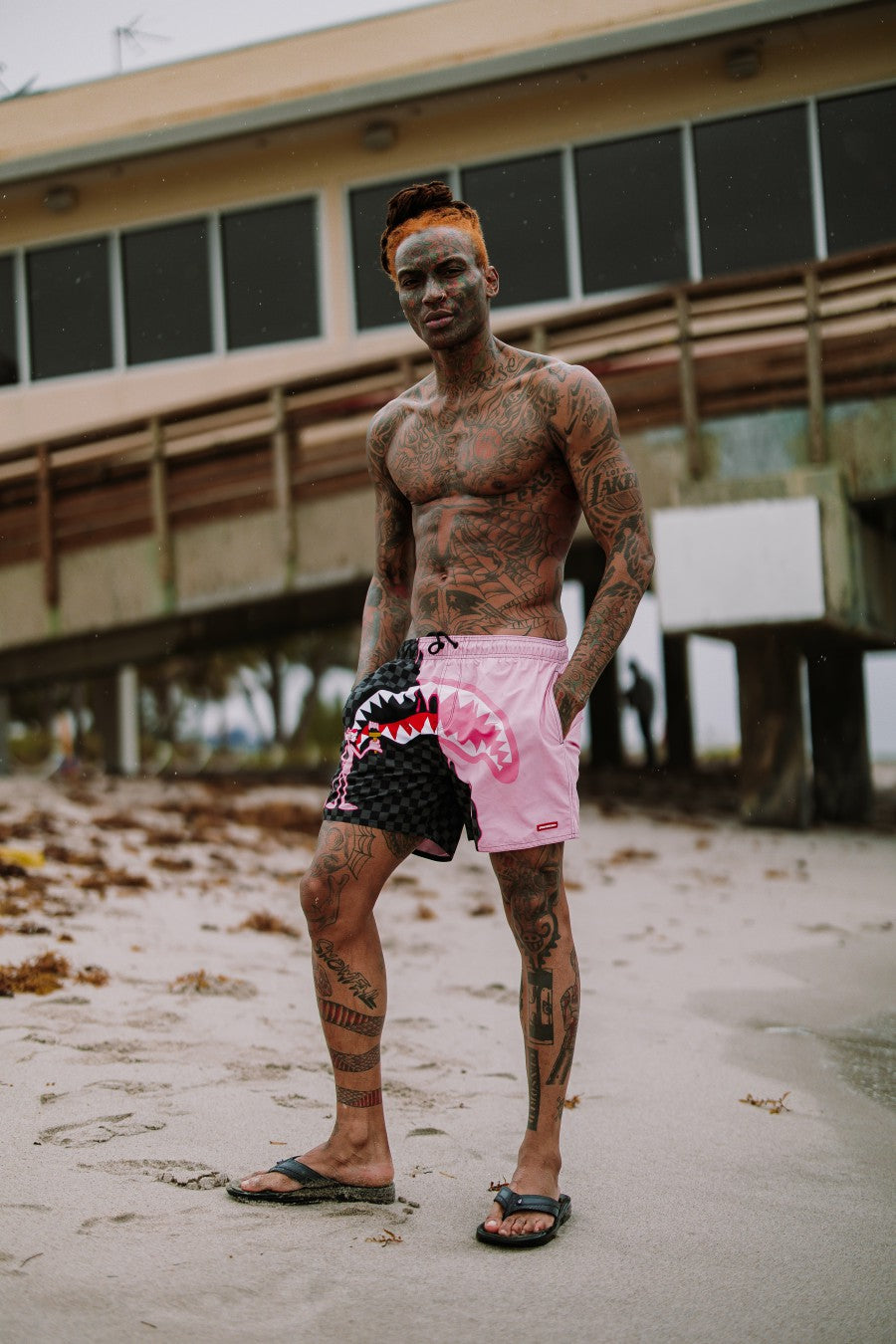 Sprayground - PINK PANTHER PINK PAINTER SWIM SHORTS