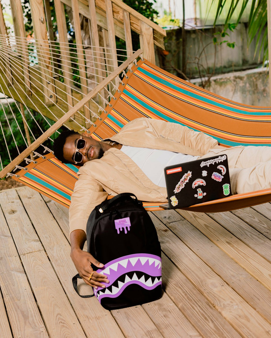 Sprayground - SHARK CENTRAL PASSPORT (PURPLE) BACKPACK
