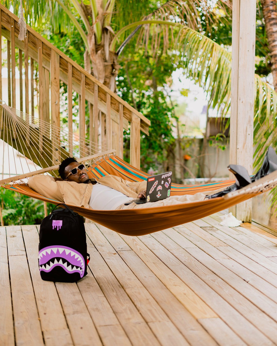 Sprayground - SHARK CENTRAL PASSPORT (PURPLE) BACKPACK