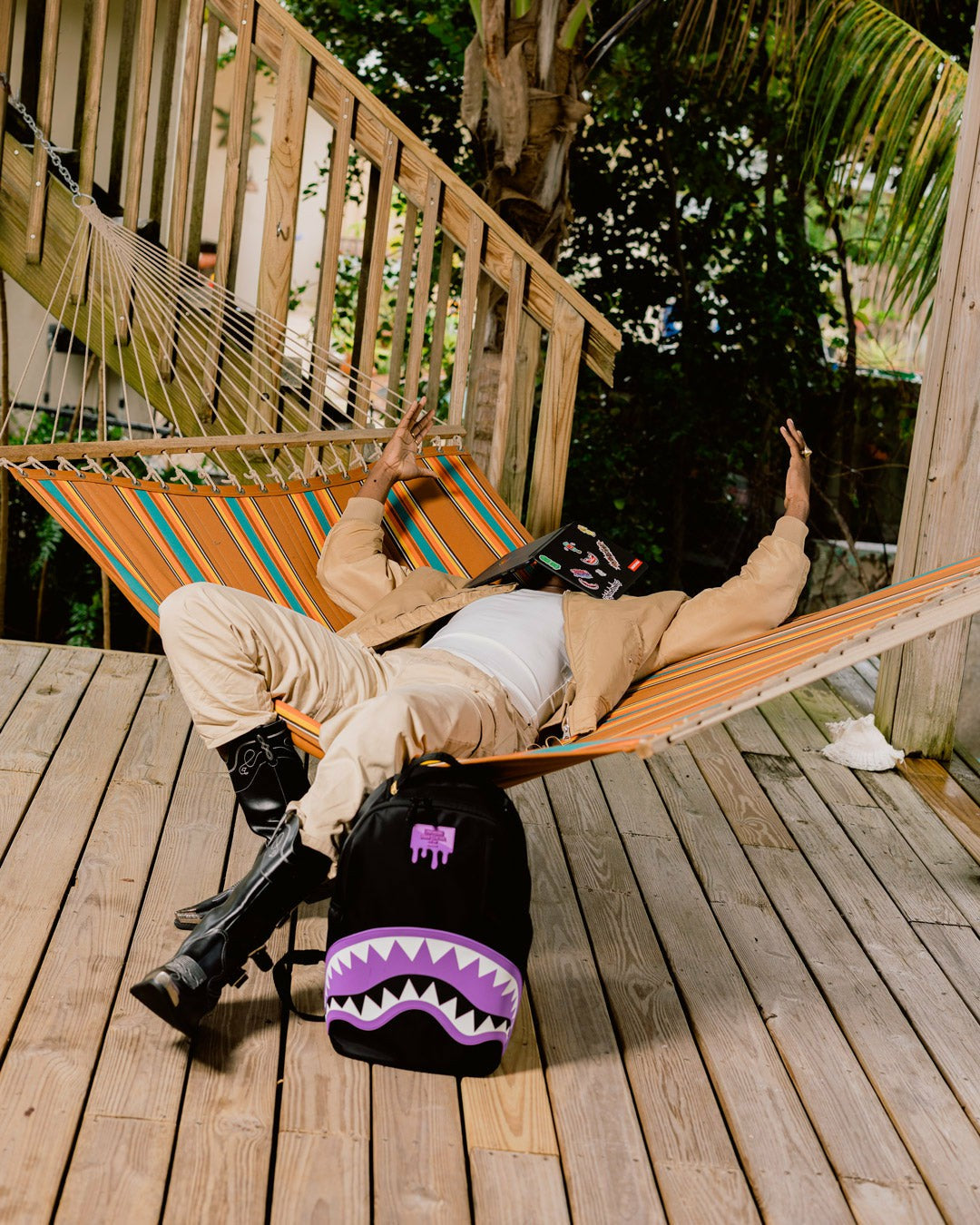 Sprayground - SHARK CENTRAL PASSPORT (PURPLE) BACKPACK