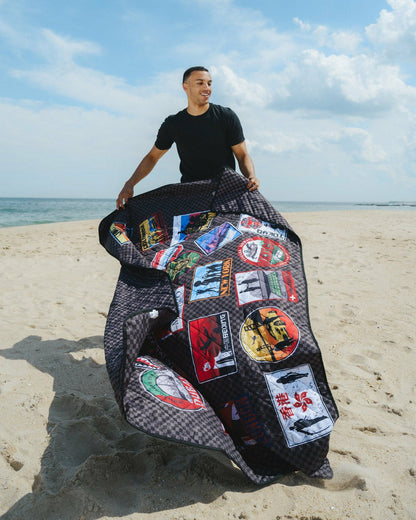 Sprayground - GLOBAL MOGUL UNLIMITED MILES PACKABLE BEACH MAT BLANKET WATER RESISTAN