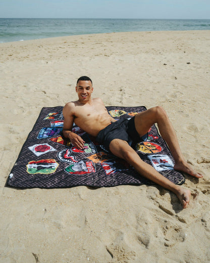 Sprayground - GLOBAL MOGUL UNLIMITED MILES PACKABLE BEACH MAT BLANKET WATER RESISTAN