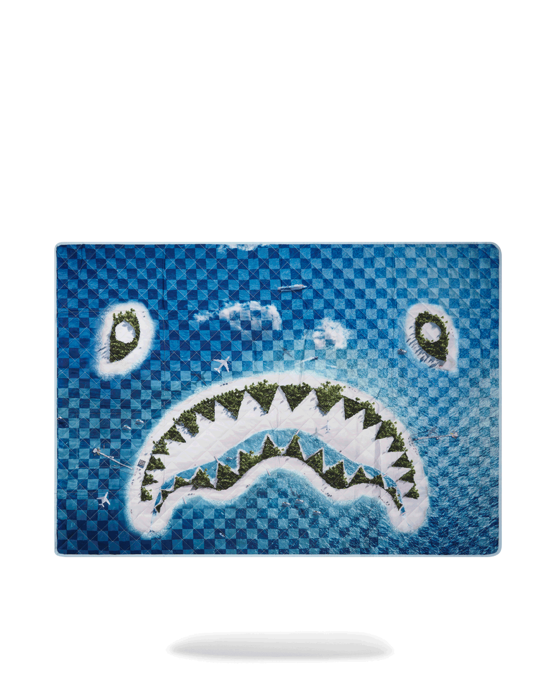 Sprayground - SHARK ISLAND PACKABLE BEACH MAT BLANKET WATER RESISTANT CONVERTIBLE TO