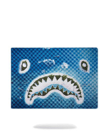 Sprayground - SHARK ISLAND PACKABLE BEACH MAT BLANKET WATER RESISTANT CONVERTIBLE TO