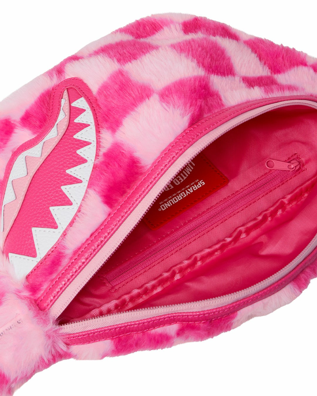 Sprayground - FURZILLA SHARK (PINK CHECK) SAVVY CROSSBODY