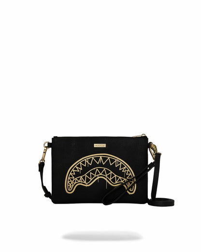 Sprayground - GOLD FANG CROSSOVER CLUTCH