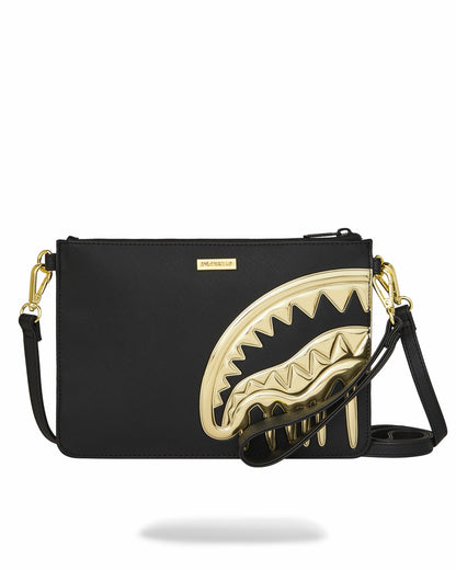 Sprayground - GOLDHEART SHARK DRIP CROSSOVER CLUTCH