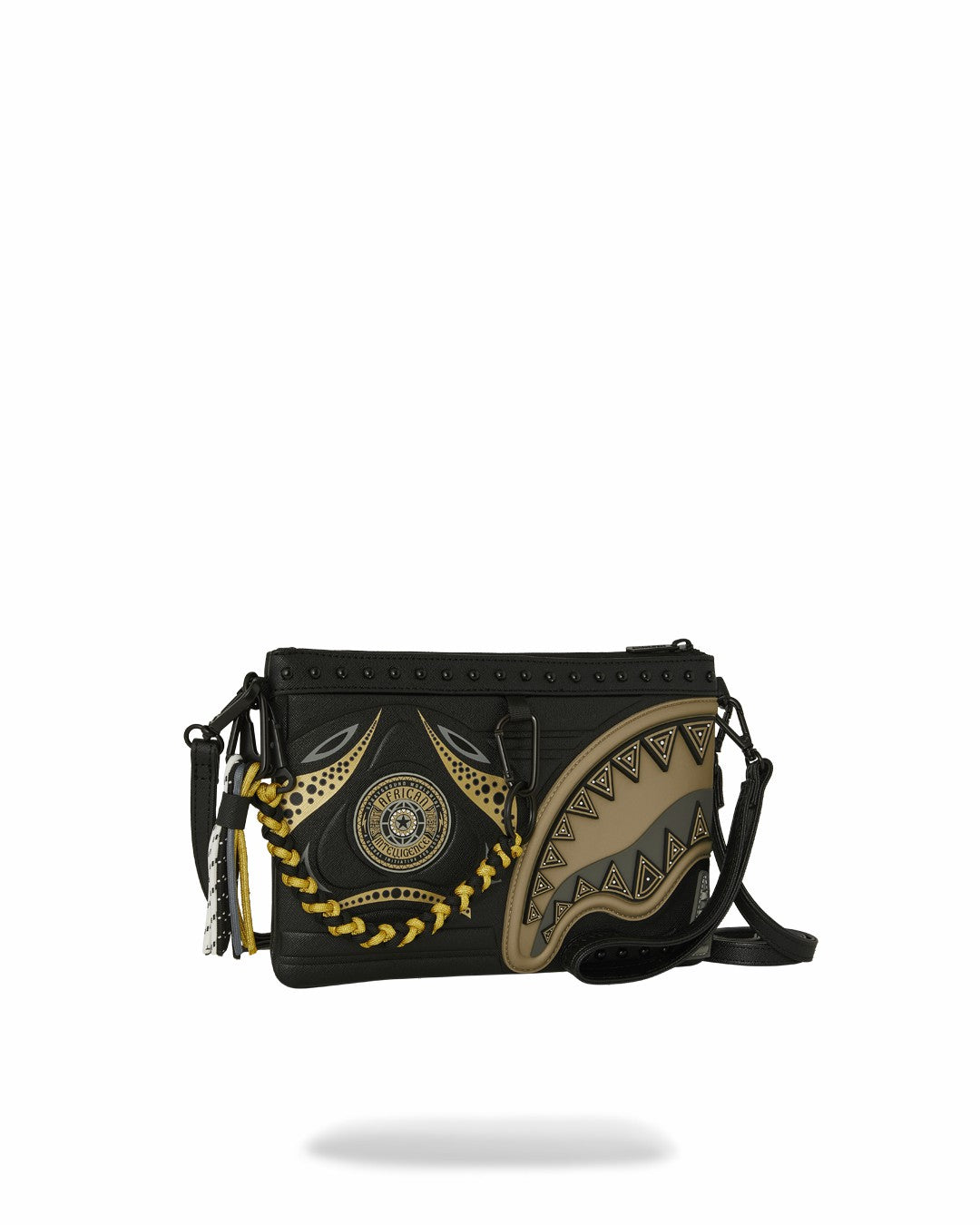 Sprayground - A.I. AFRICAN INTELLIGENCE SHARKS OF THE GOLD OCEAN CROSSOVER CLUTCH -