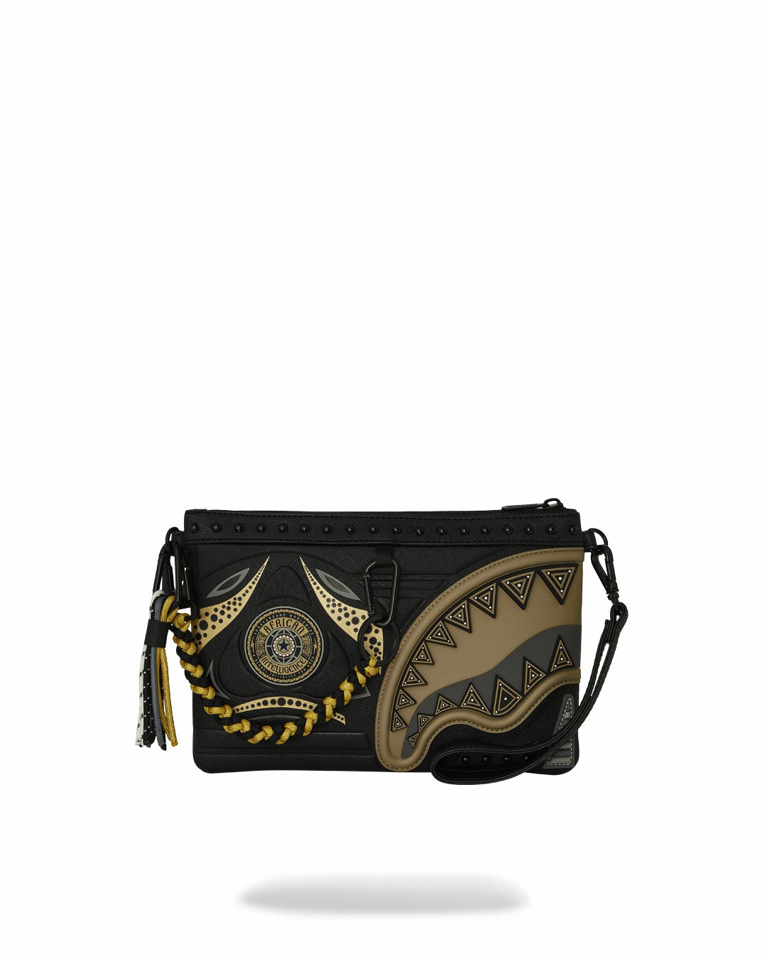 Sprayground - A.I. AFRICAN INTELLIGENCE SHARKS OF THE GOLD OCEAN CROSSOVER CLUTCH -