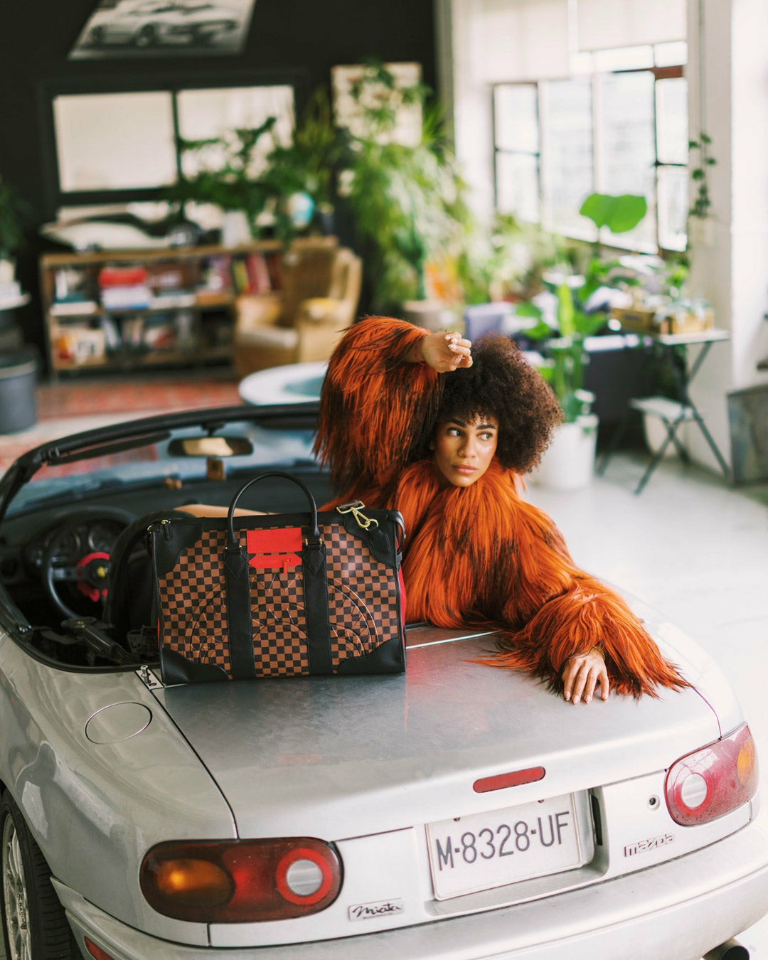 Sprayground - KATANA CHECK BOSS PYRAMID DUFFLE