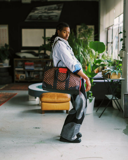 Sprayground - KATANA CHECK BOSS PYRAMID DUFFLE