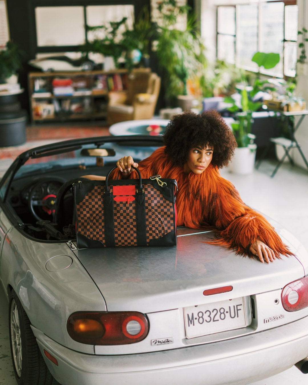 Sprayground - KATANA CHECK BOSS PYRAMID DUFFLE