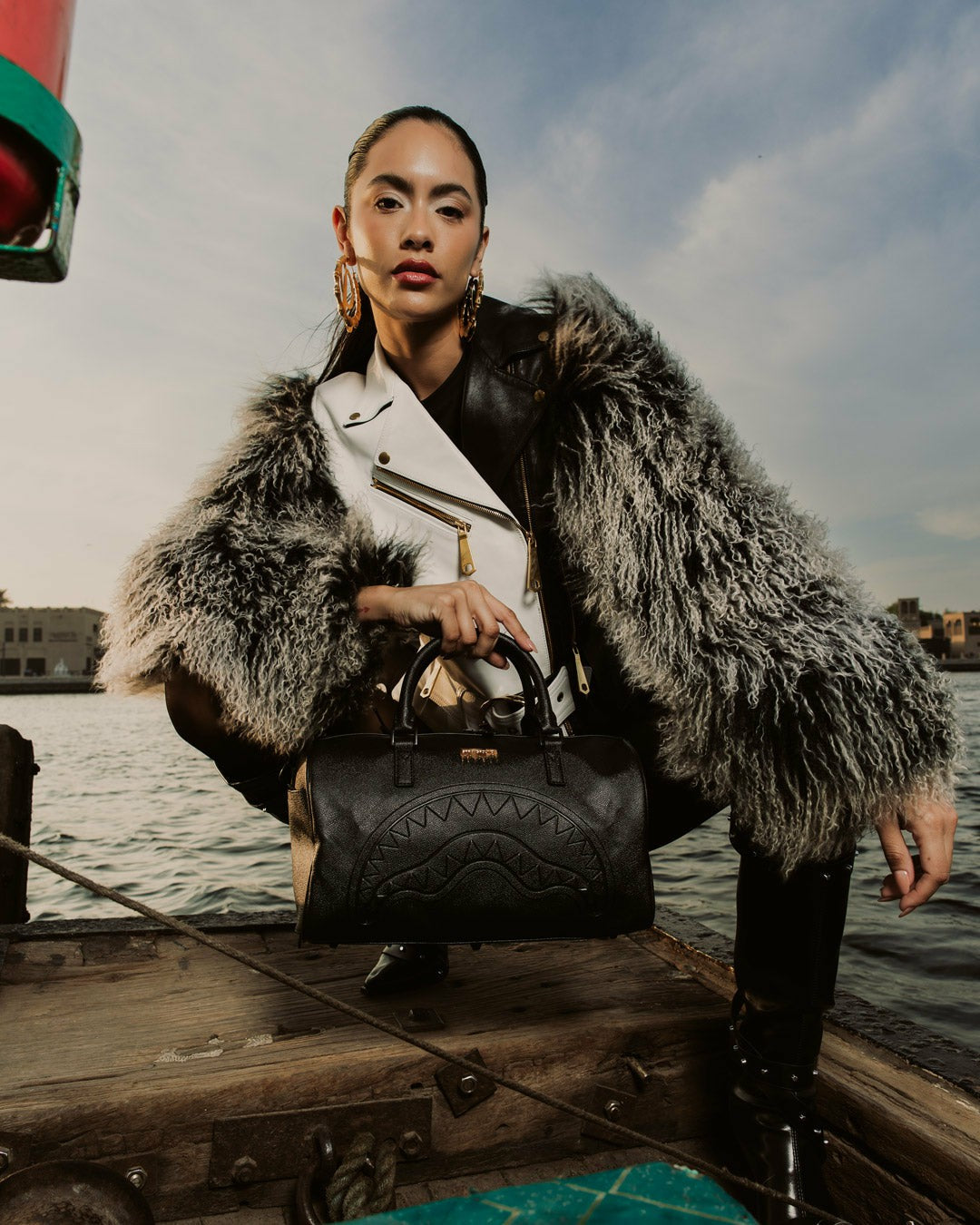 Sprayground - GOLD BRICK DRIP MINI DUFFLE