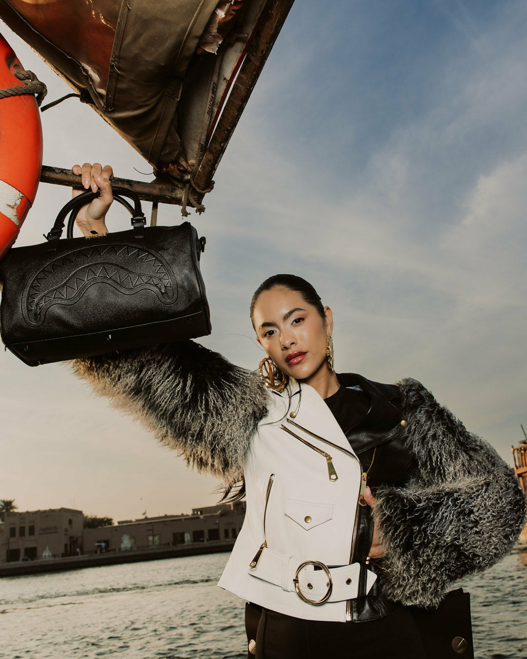 Sprayground - GOLD BRICK DRIP MINI DUFFLE