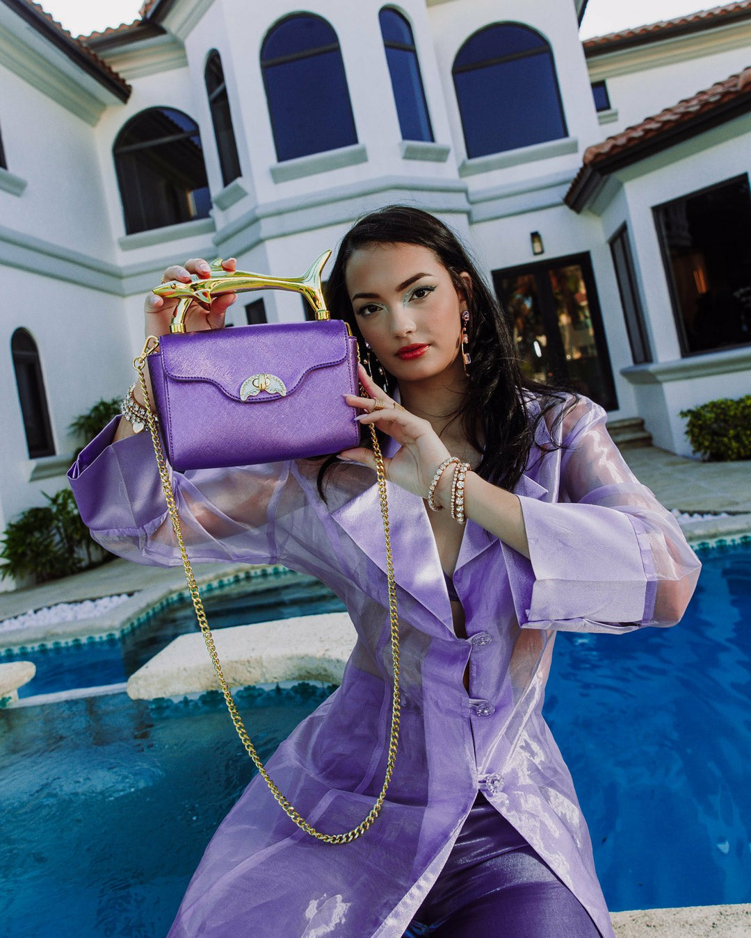 Sprayground - SHARKS OF THE GOLD OCEAN CLUTCH