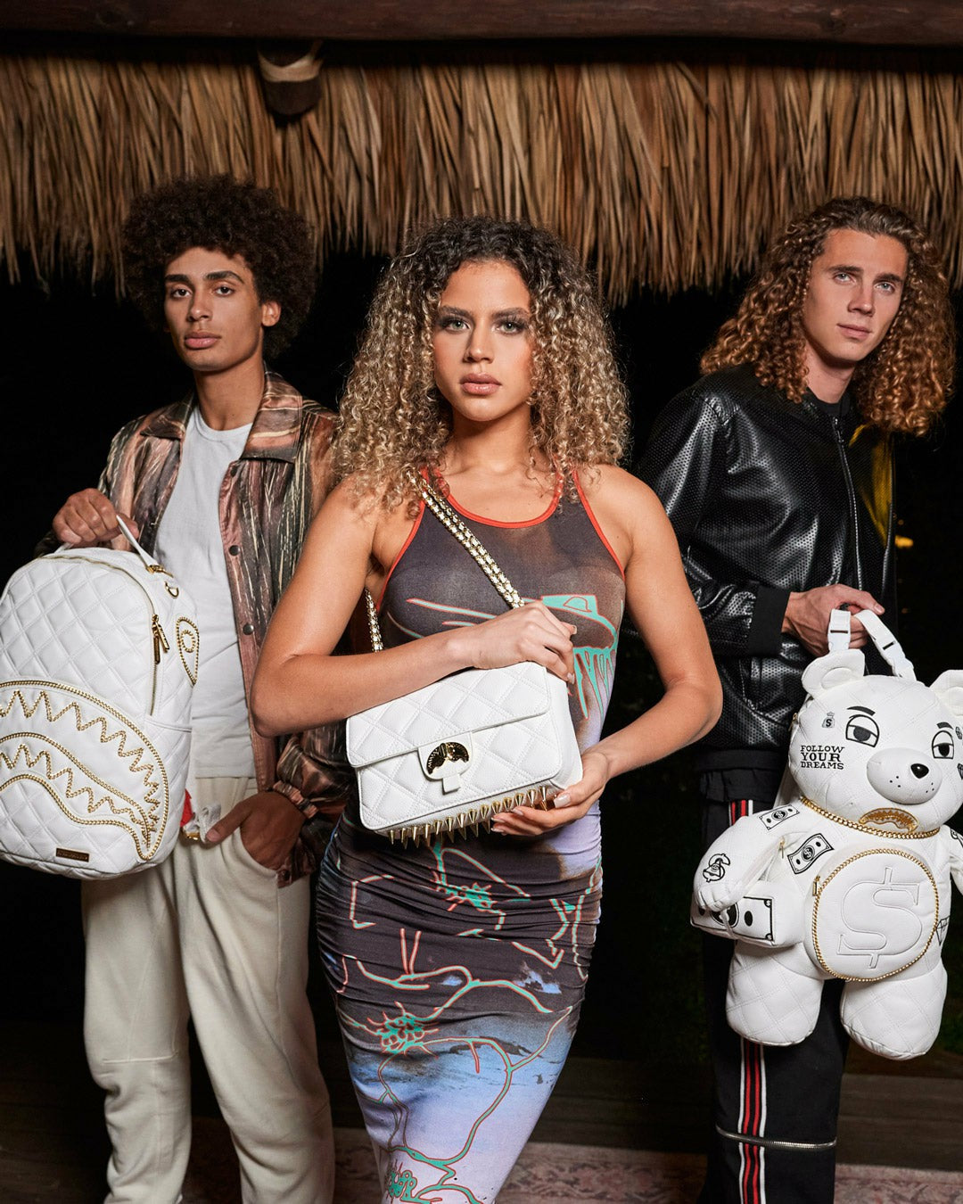 Sprayground - RIVIERA LE BLANC GOLD CHAIN SHARK HANDBAG